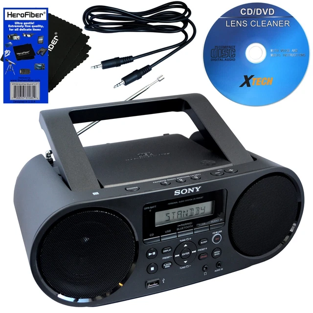 SONY PORTABLE BOOMBOX CD Radio Player +Wireless Bluetooth Receiver Kit