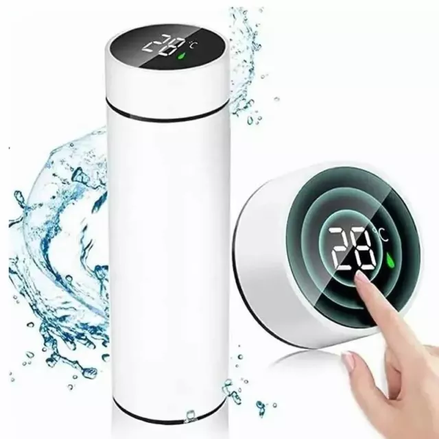 Smart Thermos Bottle Mug Stainless Steel 500ml Digital Temperature Display LED