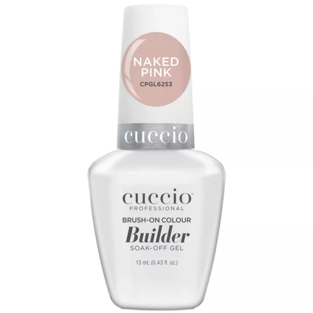 Cuccio - LED/UV Soak Off Gel Polish Brush On Colour Builder - Naked Pink 13ml