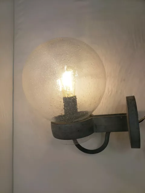 Mid Century Modern Industrial Atomic Prescolite Wall Sconce Light Fixture Globe