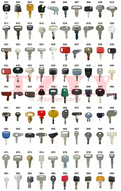 Eeyhooer 142PC Ignition Keys for Caterpillar CASE John Deere Other Equipment