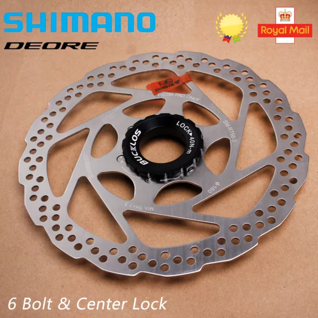 Shimano Deore RT56 Rotors 160/180mm 6 Bolt Center Lock MTB Bike Disc Brake Rotor