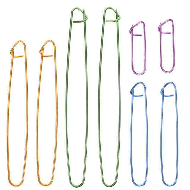 12 Pcs Needle Clips Knit Markers Metal Brackets Yarn Crochet Cable