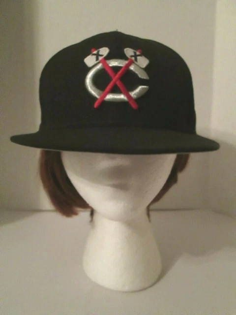 NHL Chicago Blackhawks Hockey New Era Black Embroidered Baseball Cap Hat NEW