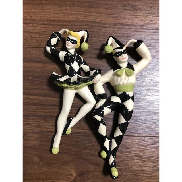 1954s VINTAGE CERAMIC ARTS STUDIO Harlquin&Columbine Figurine Mid-Century