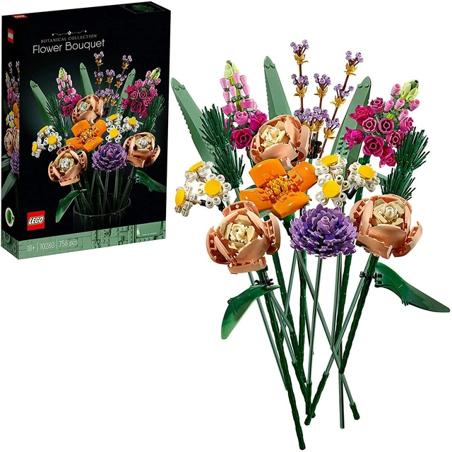 LEGO 10280 Bouquet De Fleurs,Lot De Construction pour Adultes, Décoration Maison