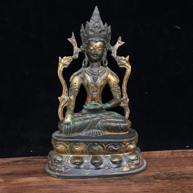 Chinese Exquisite Handmade Buddha Bronze Statue