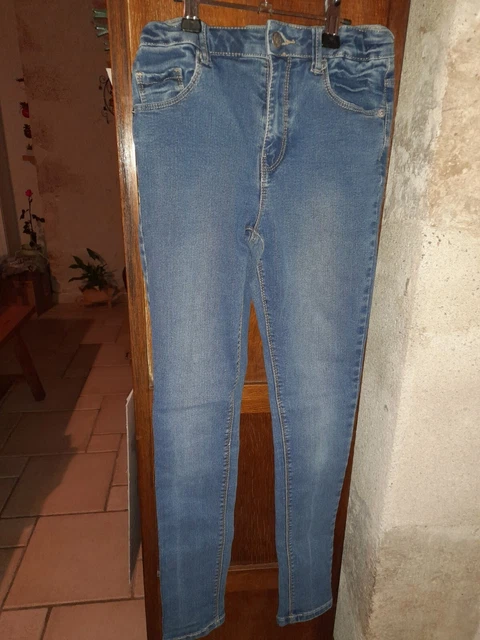 JEAN SLIM FILLE 12 ans KIABI bleu taille ajustable de l int rieur