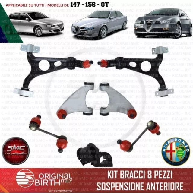 Kit Bracci Sospensione Anteriori Alfa Romeo 147 - 156 - Gt (8Pz. Original Birth)