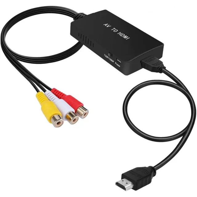 PAL/NTSC Adaptateur Composite vers HDMI Audio vidéo For PS1 PS2 PS3 STB Xbox