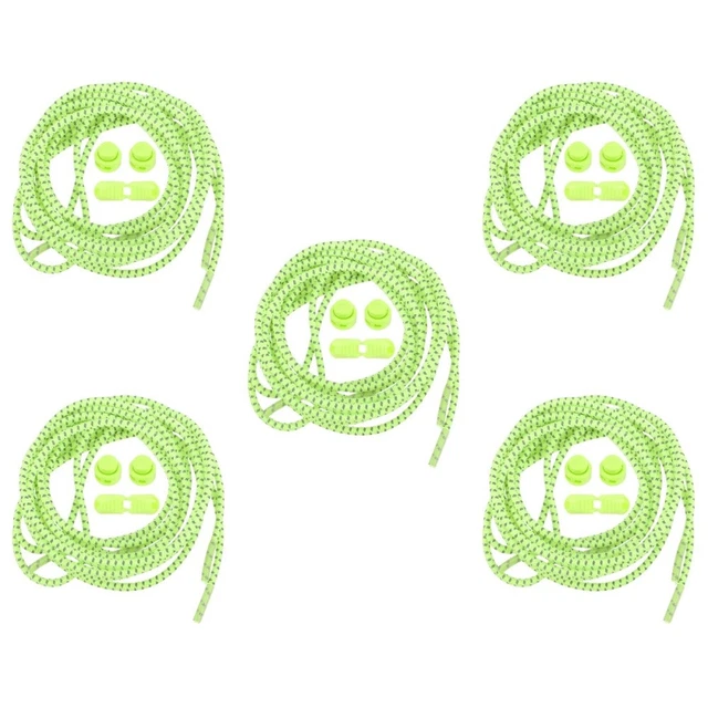 5 paia di lacci anti-loose con corde di scarpe riflettenti cravatte per scarpe