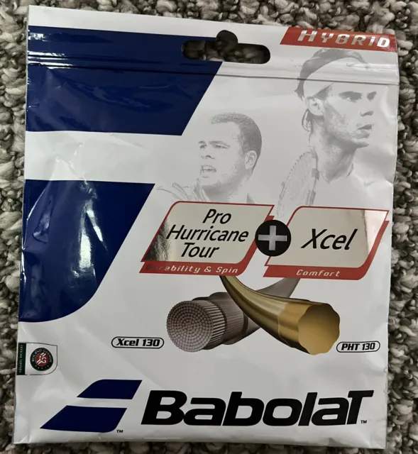 Babolat Pro Hurricane Tour 130 /Xcel 130 hybrid set of tennis string