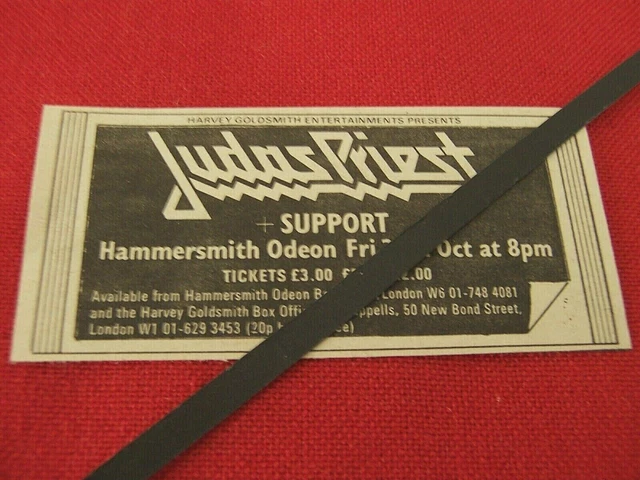 Billet De Concert AC/DC Original - Odéon Hammersmith, 16 Novembre 1978