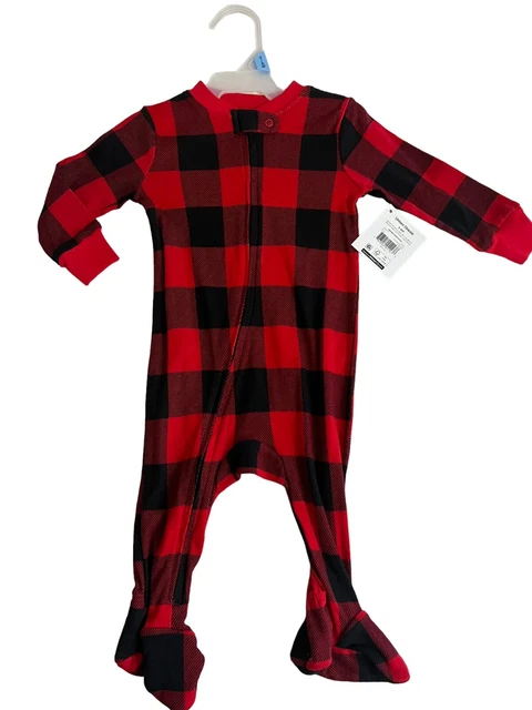3-6 Months Pajamas Baby Zip Up One Piece Footed Christmas Holiday Time Baby