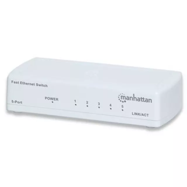 Manhattan 560672 Fast Ethernet Switch 5-Port UTP/STP Kunststoff