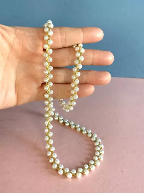 VINTAGE PIERRE CARDIN Faux Pearl Necklace Bracelet Set Gold Tone 80s 29.99 PicClick UK