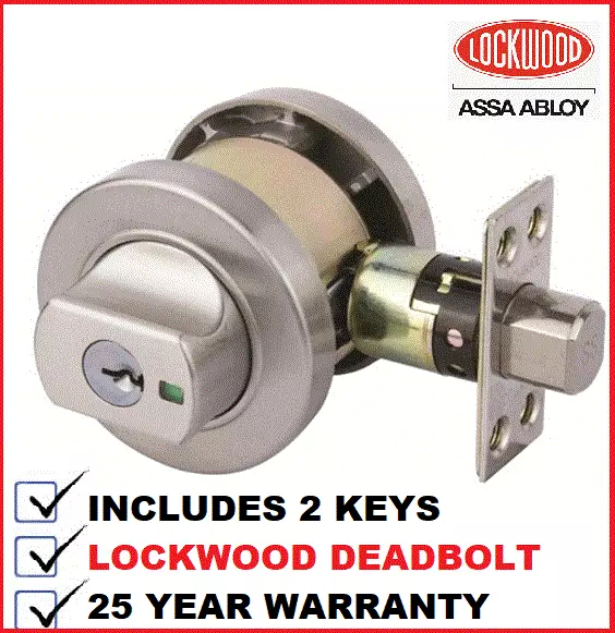 Lockwood 005 Deadlock Paradigm Lock Double Cylinder Deadbolt 005/B1LSCDP