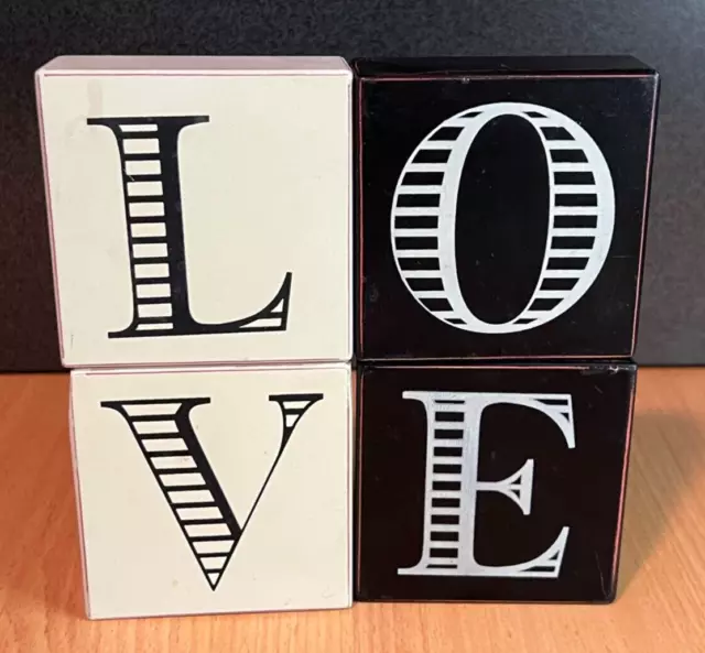 Love (Wooden Letter Blocks x 4) Romantic Sign Home Decor