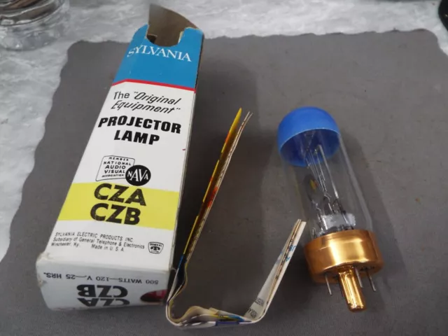 VINTAGE SYLVANIA Blue Top Projector LAMPS BULB CZA CZB 500W 120V NOS