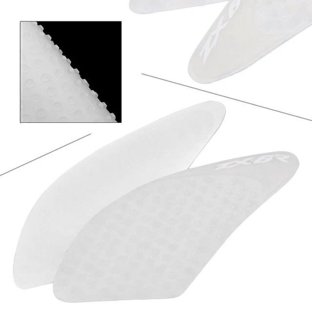Gas Fuel Tank Traction Pad Side Knee Protector White For KAWASAKI ZX-6R 2007-08