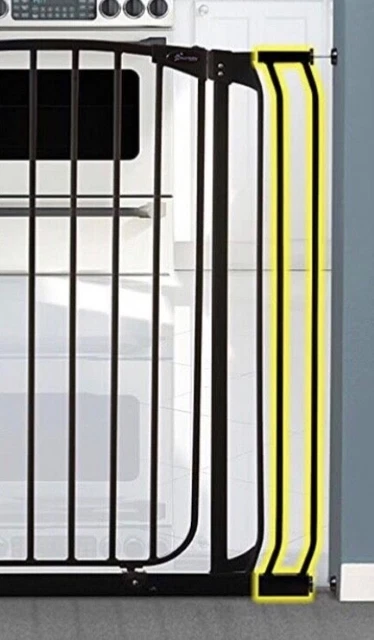 Dream Baby 3.5” gate extension extra tall black