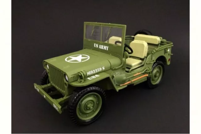 Army Jeep Vehicle Us Army 1/18 Scale Diecast Car By American Diorama 774041012Gn