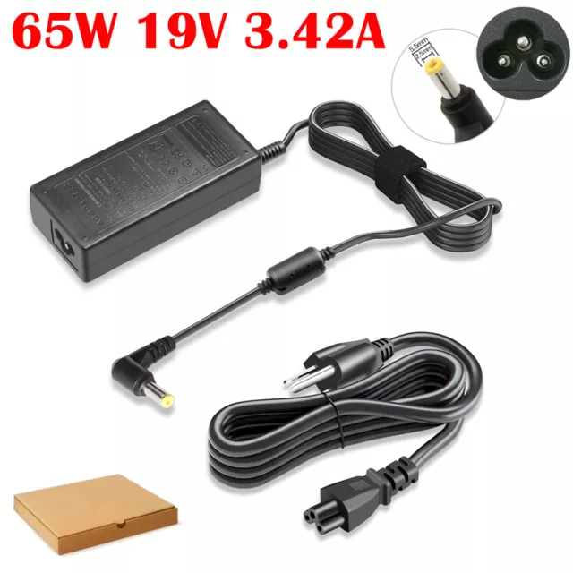 19V 3.42A 65W Laptop Power Supply for Acer Toshiba Gateway AC Adapter Charger