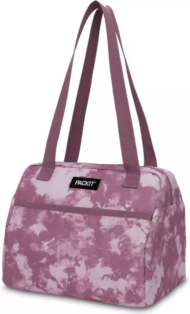 PackIt Freezable Hampton Lunch Bag Mulberry Tie Dye Built with EcoFreeze Zip