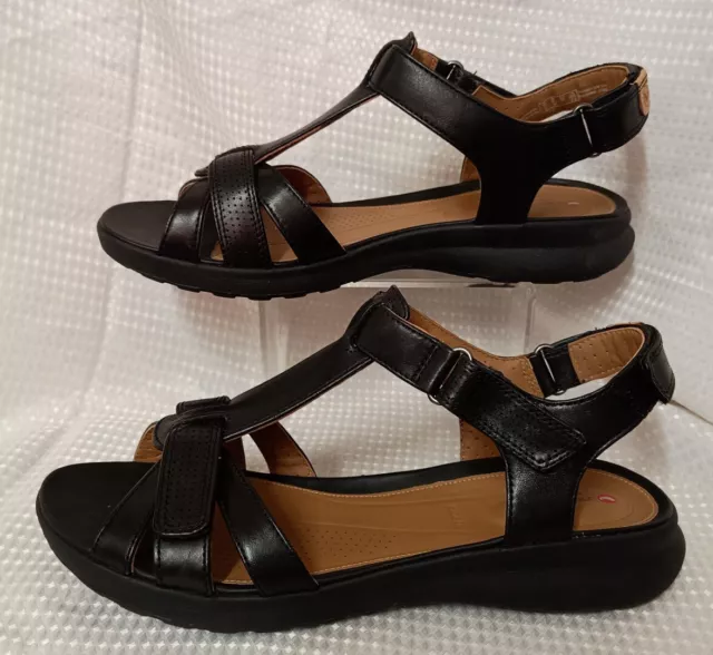 CLARKS PERRI DUNES Womens Snake Print Flat Sandals UK 7 Comfort