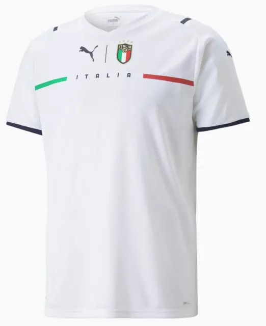 ITALIA ITALIE FIGC Puma Maillot Shirt Gar on Blanc EURO 2020 Away