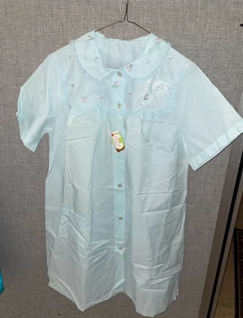 NEW Vtg 70s SEARS Perma-prest PIMA CHARM women's Night House Gown LINGERIE 36/38