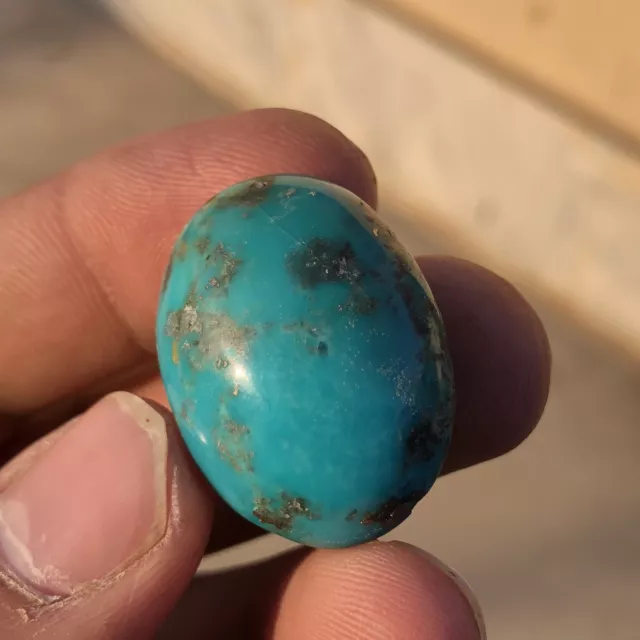 Natural Turquoise cabochon best quality with pyrite inclusions 12 Gram