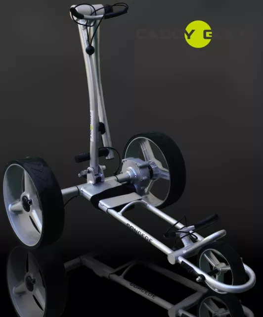 CADDY-GOLF concede ELEKTRO TROLLEY silber DISTANZTIMER, MEMORY, 350W MOTOR NEU 3