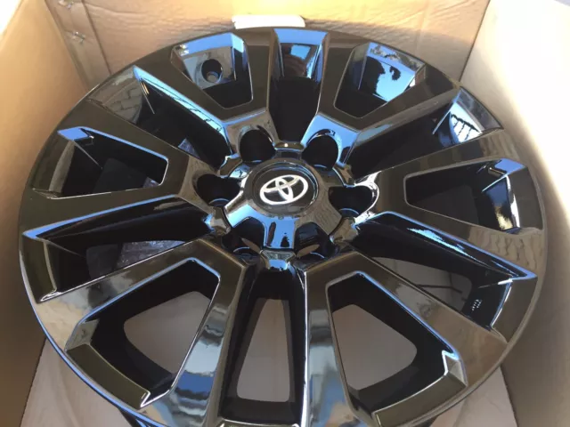 4 X Genuine Toyota Prado Kakadu Wheels In Custome Gloss Black 18"