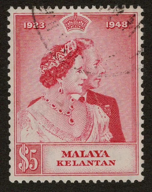 MALAYA Kelantan 1948 SILVER WEDDING SG56 Fine Used