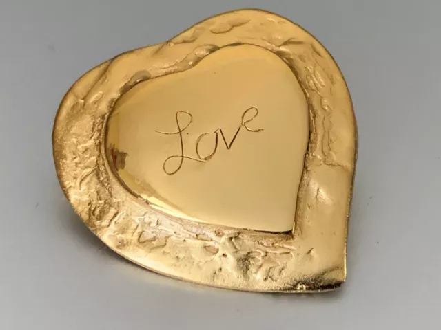 ROMANTIC VINTAGE YVES St Laurent (YSL) Brooch & Pendant - Heart - Love ...