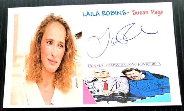 "Planes, Trains And Automobiles" Laila Robins "Susan" Autographed 3X5 Index Card