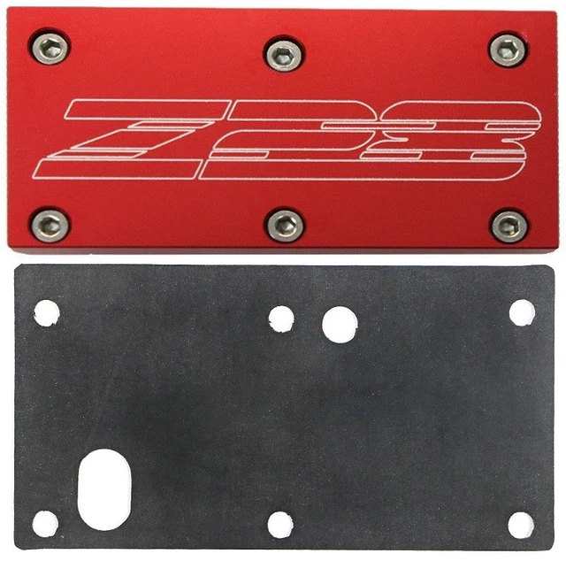 Red Aluminum LT1 TPI Throttle Body Cover Plate Kit With Gasket & Screws For Camaro Corvette TA