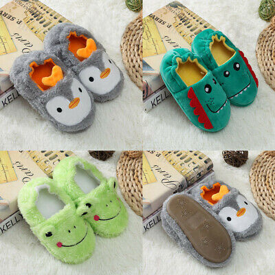 New Toddler Infant Kids Baby Warm Shoes Boys Girls Cartoon Soft-Soled Slippers