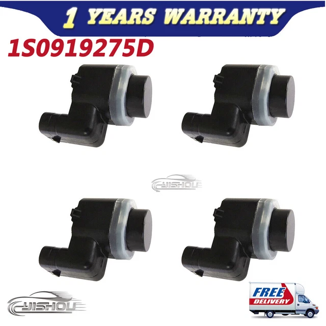 4X New PDC Parking Bumper Sensor For Audi A1 A3 VW Golf 1S0919275AGRU 1S0919275D