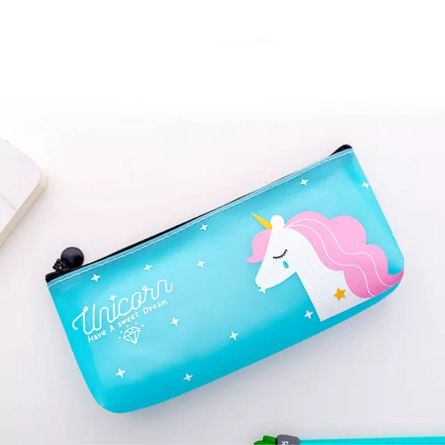 4 Pcs Cartoon Unicorn Pencil Case Fashion Stationery Pencil Box School Girls