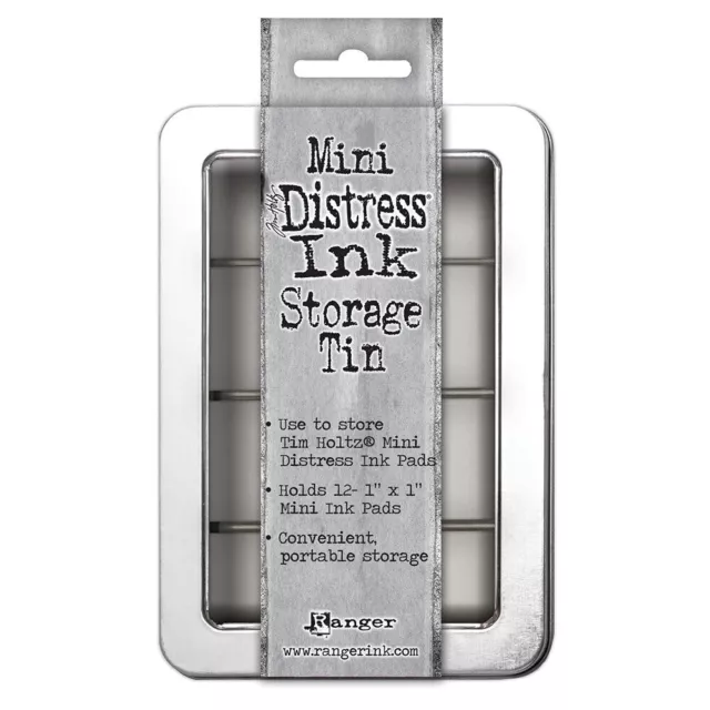 New Ranger Tim Holtz Distress Mini Ink Pad Storage Tin TDA42013