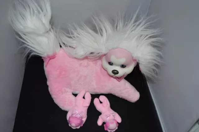 Puppy Surprise Pink White Mommy Dog Plush Popcorn 2 Puppies - Mama & Babies K4