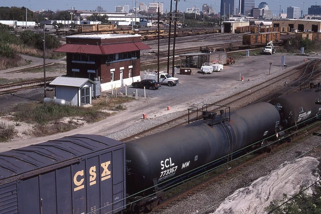 ORIGINAL 1999 RAILROAD SLIDE SEABOARD COAST LINE 773357 FLORIDA tank car tower
