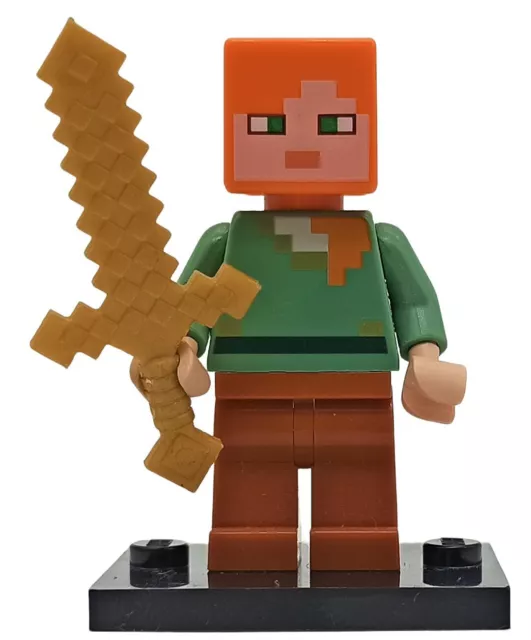 Lego Minecraft Alex Brown Figur min017 mit Schwert