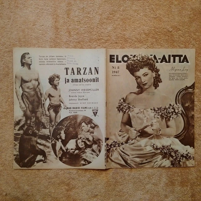 JOHNNY WEISSMULLER B. Cover 1947 TARZAN Myrna LOY F. Cover PECK ABBOTT COSTELLO JOHNNY WEISSMULLER B. Cover 1947 TARZAN Myrna LOY F. Cover PECK ABBOTT COSTELLO