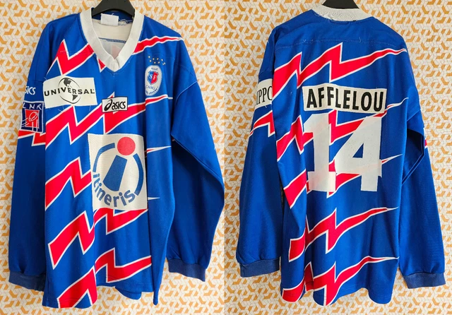 2 Anciens Maillot Rugby dont un encadé 65 X 50 CM sans verre T: L,XL