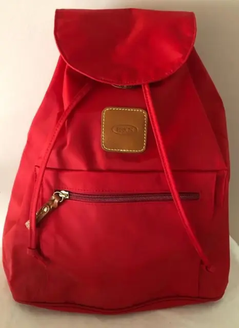 BRICS Large Travel Backpack in Red Nylon *NWT*