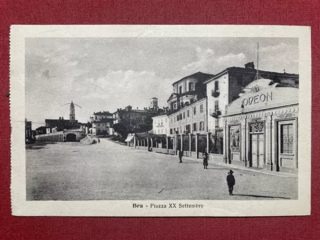 Cartolina - Bra ( Cuneo ) - Piazza XX Settembre - 1915