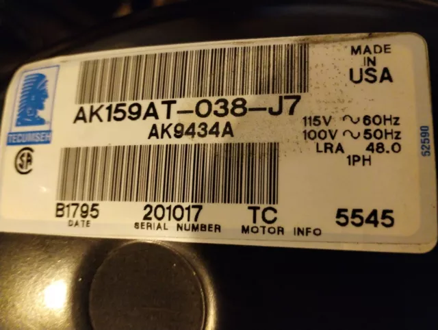 Tecumseh compressor unit  Ak259at-038-jyl7
